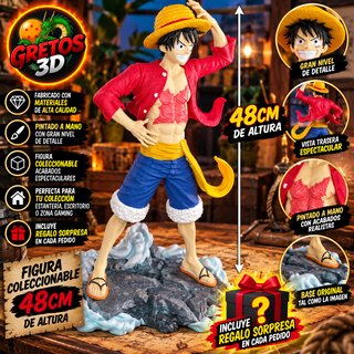 Luffy One Piece 48CM XL Pintado a Mano