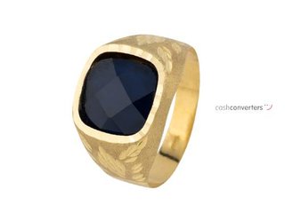sello oro 18k con piedra con espinela