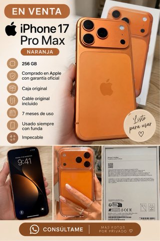 iPhone 17 Pro Max Naranja