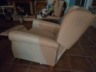 Butaca relax tela beige