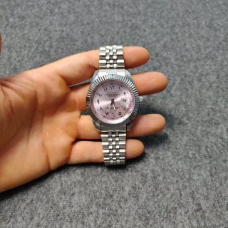 Reloj SeikoMOD dial Rosa y correa Plateada