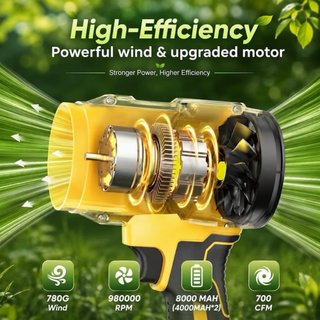NUEVO! Soplador de Hojas Inalámbrico 98000 RPM