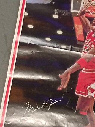 02, cartel , Poster, Michael Jordan, Chicago Bulls, 1986,  Rare 58x89 cm. Sports Illustrated Super Canasta Marketcom