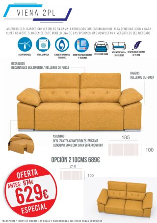 Sofá Chaise Longue con Arcón y Cama