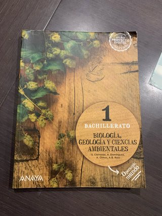 Biología, Geología y Ciencias Ambientales 1 Bac...
