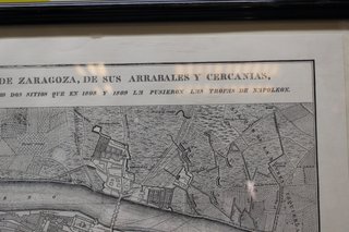 Plano Topográfico de la Ciudad de Zaragoza. Los Sitios.