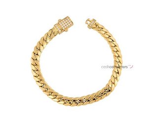 pulsera oro 18k con piedra con circonita