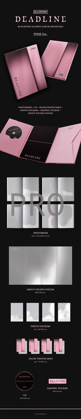 BLACKPINK - [DEADLINE] 3rd Mini Album BLACK/PINK Version - Opción: BLACK