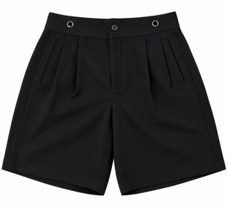 Pantalón corto de traje negro