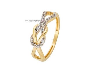 anillo oro 18k con piedra con circonita