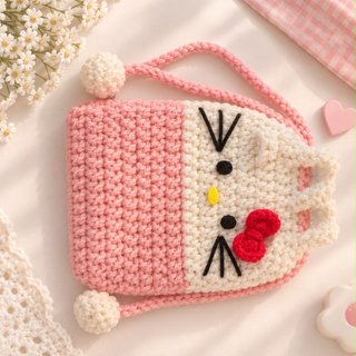 Monedero Hello Kitty tejido