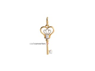 colgante oro 18k con piedra con circonita