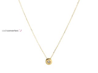 cadena oro 18k con piedra con diamante 22.5cm