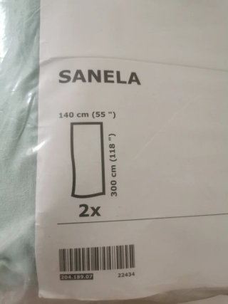 Cortina y Cojín IKEA Sanela