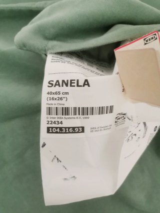 Cortina y Cojín IKEA Sanela
