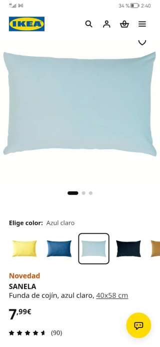 Cortina y Cojín IKEA Sanela