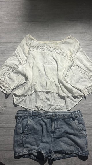 Blusa Ibicenca Blanca con Encaje