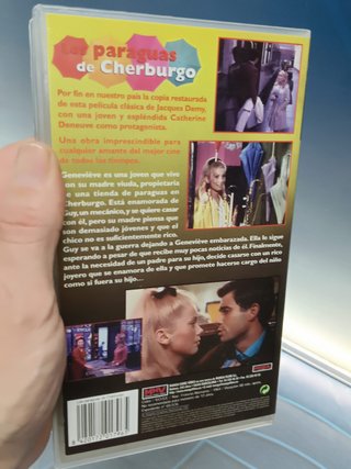 vhs, película, Los paraguas de Cherburgo, de Jacques Demy