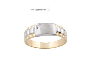 anillo oro 18k con piedra con circonita