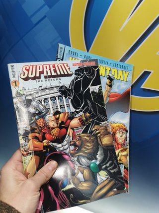 comics SUPREME: THE RETURN 1 -ALAN MOORE CHRIS SPROUSE AWESOME COMICS + Judgment day aftermath