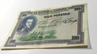 Billete 100 Pesetas 1925 Felipe II