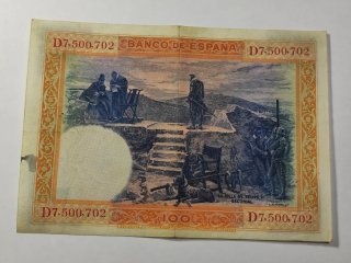 Billete 100 Pesetas 1925 Felipe II