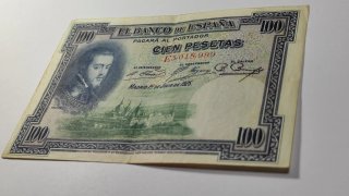 Billete 100 Pesetas 1925 Felipe II
