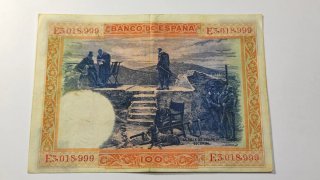 Billete 100 Pesetas 1925 Felipe II