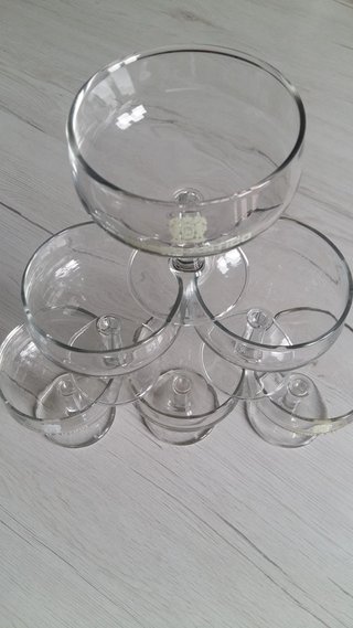 6 Calici Bicchieri Rosso Antico Vetro