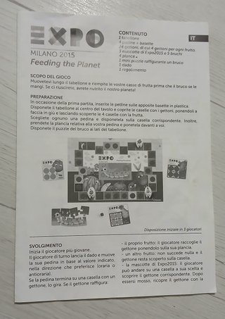 Gioco da tavolo Expo Milano 2015 Clementoni
