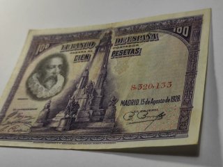 Billete 100 Pesetas 1928 Cervantes S/S