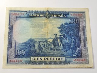 Billete 100 Pesetas 1928 Cervantes S/S