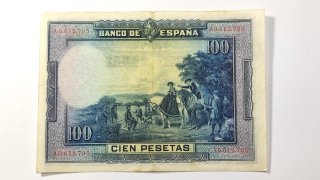 Billete 100 Pesetas 1928 Cervantes Serie A