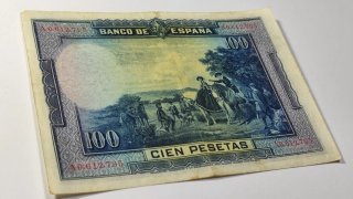 Billete 100 Pesetas 1928 Cervantes Serie A
