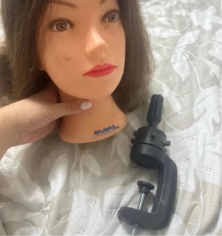 Cabeza Maniquí Pelo + soporte