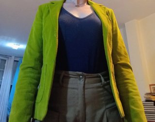 Americana Naf Naf  Terciopelo Verde Talla S