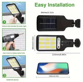 Una Farola Solar Sensor Luz LED Exterior