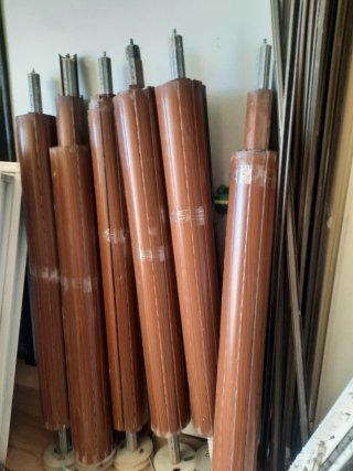 6 Persianas Imitación Madera con Guías