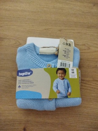 Cárdigan de bebé Lupilu azul talla 62-68