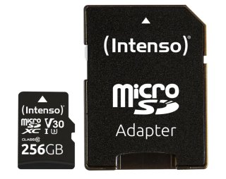 Intenso MicroSDXC 256GB V30 Adaptador