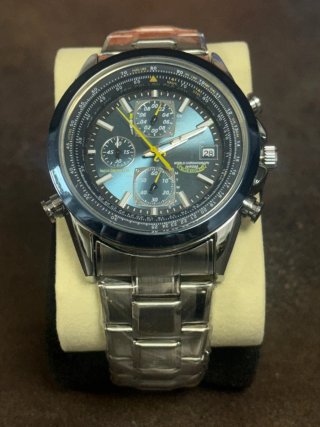 Reloj Cronógrafo MOD estilo CTZN Acero Esfera Azul