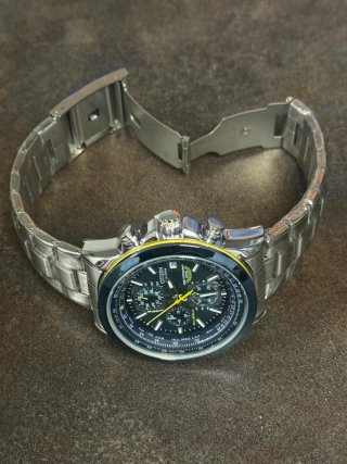 Reloj Cronógrafo MOD estilo CTZN Acero Esfera Azul