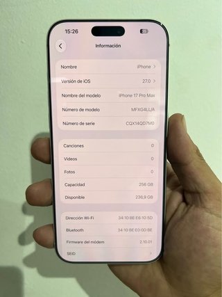 iPhone 17 Pro Max Plateado