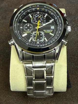 Reloj Cronógrafo MOD estilo CTZN Acero Esf Negra