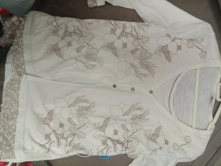 Blusa Lili & Dudu floral efecto cárdigan Talla M