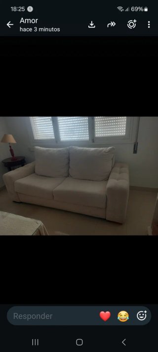 Sofá Cama de Matrimonio beige