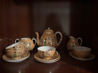 Juego de té antiguo asiático