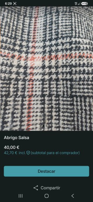Abrigo Salsa cuadros