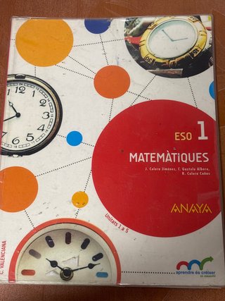 Libro de matemátiques 1 ESO ANAYA - unitats 1 a 5
