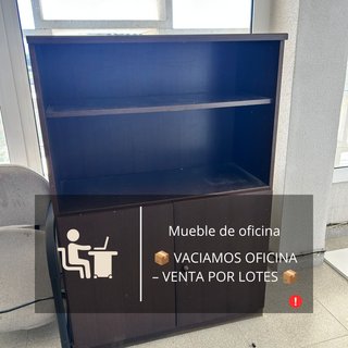 Mueble de Oficina con Estantería y Armario